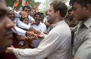 Congress Vice President Rahul Gandhi during Padyatra in Adilabad, Telangana