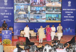 Narendra Modi interacts with students