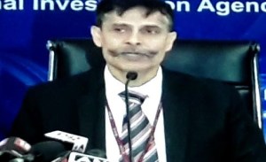 National Investigation Agency Inspector General Sanjeev Kumar Singh addressing media persons in New Delhi
