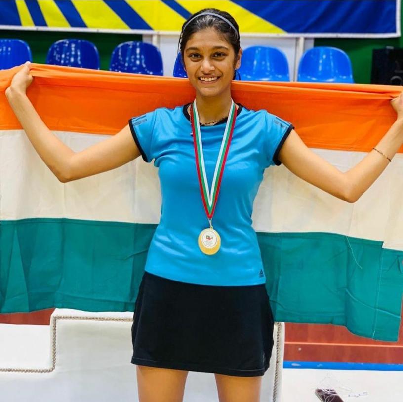 Tanisha Crasto won gold medal in the girls' doubles category in Bulgarian Junior International Championships