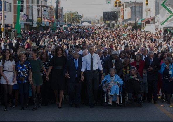 Obama-celeberating voting rights