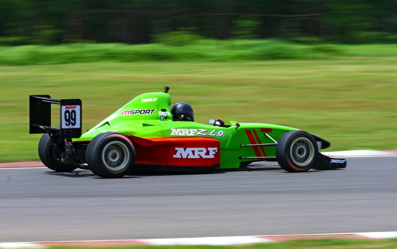 Raghul Rangasamy, who scored a double in the MRF F1600 category (Sept 13)
