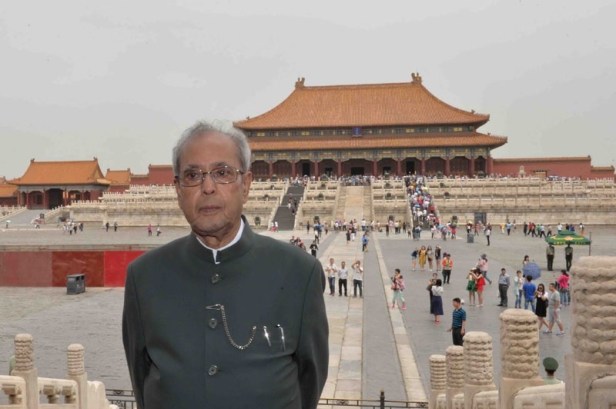 President of India visiting the Forbidden City in in Beijing on May 27, 2016