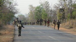Security drill in naxalite affected Kanker-Bastar (photo by Lalit Shastri)