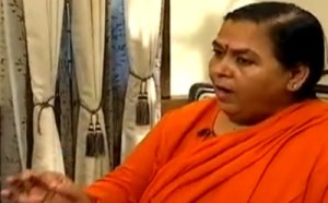 Union Minister of Water Resources Uma Bharti