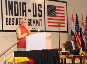 The Prime Minister, Narendra Modi addressing the India-US Business Summit, in New Delhi on January 26, 2015.