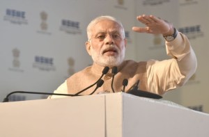 Prime Minister Narendra Modi addressing the National MSME Awards ceremony at Ludhiana on 18 October 2016