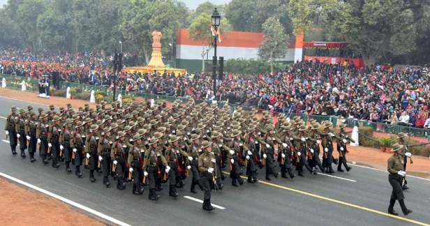 39 Gorkha Training Centre Contingent passes through the Rajpath, on the occasion of the 68th Republic Day Parade 2017, in New Delhi on January 26, 2017.
