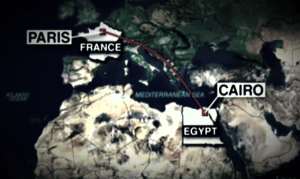 EgyptAir flight route