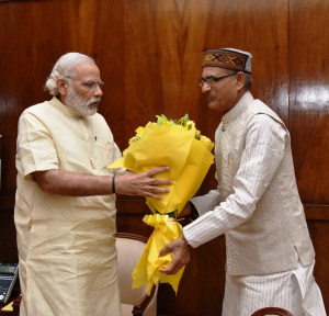 Madhya Pradesh Chief Minister Shivraj Singh Chouhan calls on PM Modi