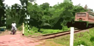 unmanned railway crossing