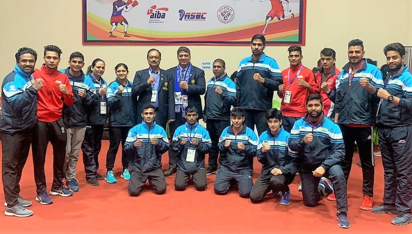 The 7 Indian boxers who crusied into the finals of 13th South Asian Games in Nepal on Saturday.