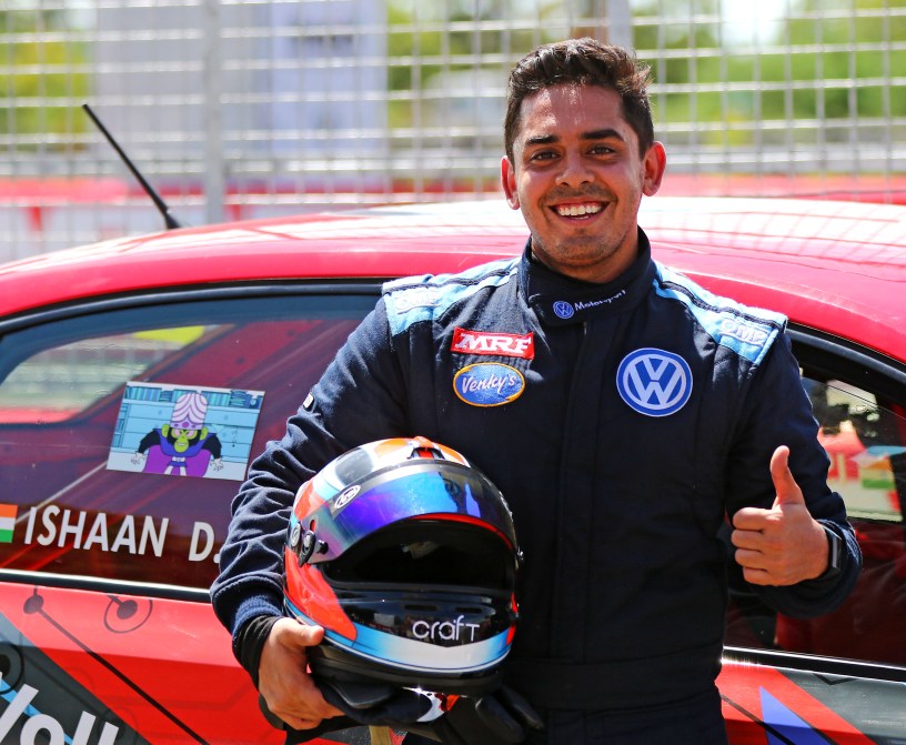 Ishaan Dodhiwala, winner of the Indian Touring Cars race (July 21)