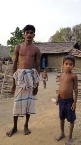 A tribal family in a Dantewada village