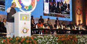 Finance Minister Arun Jitley at Global Investors Summit at Indore on 22 November 2016. 
