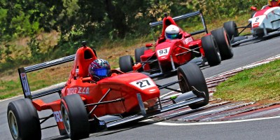 Nayan Chatterjee (No.27), winner of MRF F1600 Race-1 (July 20)