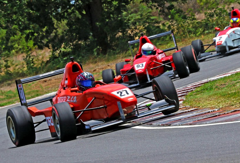 Nayan Chatterjee (No.27), winner of MRF F1600 Race-1 (July 20)