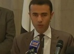 A Houthi official is seen declaring the dissolution of parliament in Sana'a (6 February 2015)