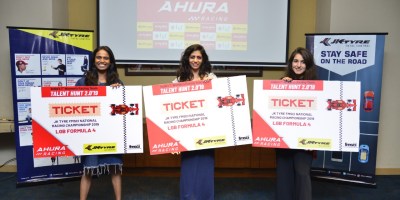 The top three drivers of Team Ahura