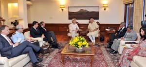 Federal Defence Minister of Germany, Dr. (Mrs.) Ursula von der Leyen called on Prime Minister Narendra Modi, in New Delhi on 27 May  2015.
