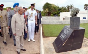 President Pranab Mukherjee visiting the Kwame Nkrumah Mausoleum, in Accra on June 13, 2016