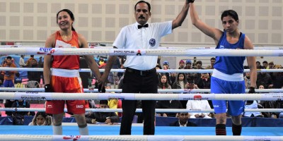 India will be represented in the 60 kg category by Simranjit Kaur as she defeated veteran Sarita Devi in a split verdict during the trails that took place in Delhi