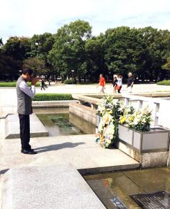 Madhya Pradesh Chief Minister Shivraj Singh Chouhan at Hiroshima Peace Memorial in Japan.