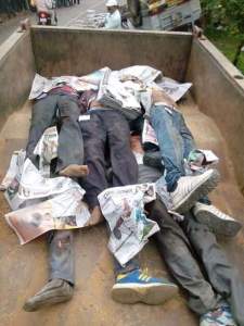 Corpses of those killed in Tikamgarh accident