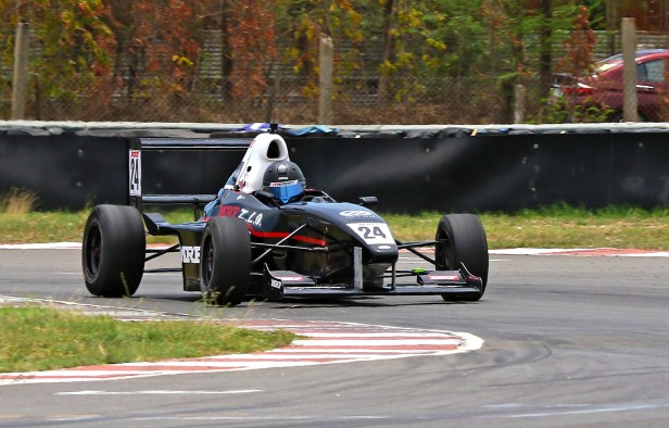 Sohil Shah, who scored a double in the MRF F1600 category (July 21)