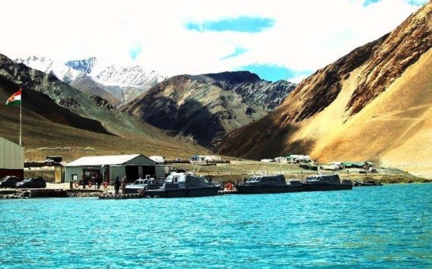 Tampa Class -TEMPEST 35-SPC high-speed Armed Interceptor and Assault Boats of the Indian Army in high altitude preparedness against any Chinese incursions at the Pangong-Tso Lake India, China Border... Photo Credit: Bobbie Jamwal 