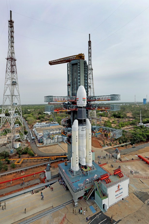 GSLV MkIII-M1 vehicle at the Second Launch Pad