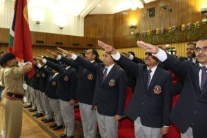 Investiture Ceremony of the 18th Batch of Sub-Inspector Cadets of CBI at Ghaziabad, Uttar Pradesh on May 1, 2015