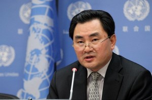 North Korea's deputy representative to the United Nations, Ambassador An Myong Hun 