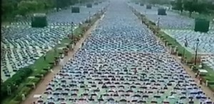 yoga at Rajpath