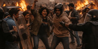 Peaceful protest in Delhi turning violent