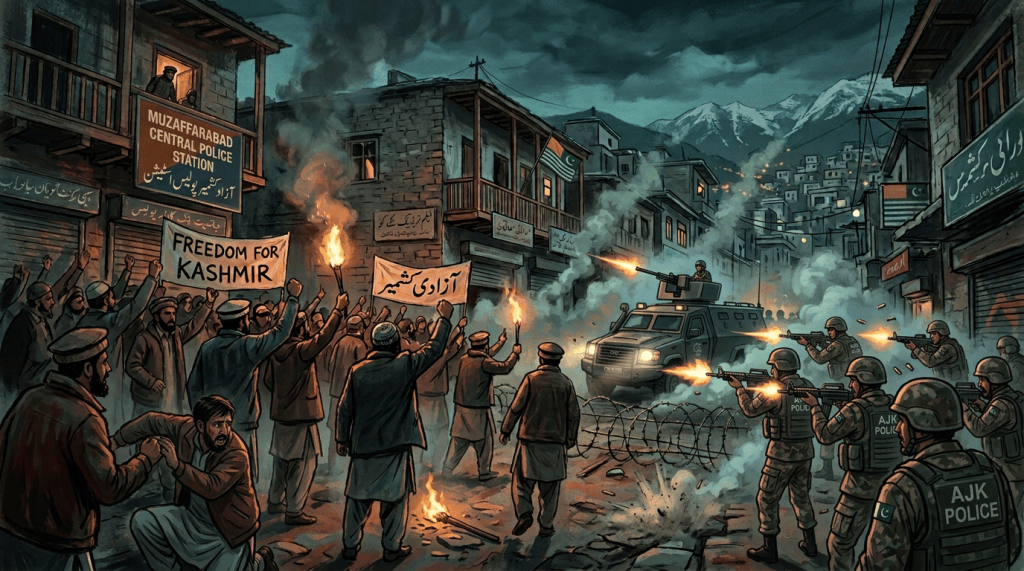 Pakistan army firing at protesters
